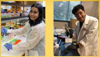 Anjali Shenoy and Javid Aceil in the lab